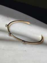 Load image into Gallery viewer, Solid 14k Gold Natural Diamond Cuff Bracelet