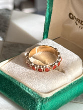 Load image into Gallery viewer, Antique 14k Gold Coral Eternity Band Ring