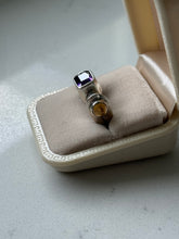 Load image into Gallery viewer, Vintage Amethyst & Citrine Sterling Ring Size 5