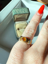Load image into Gallery viewer, Lagos 18k Gold & Platinum Citrine Ring Size 5
