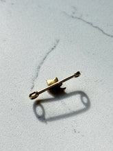 Load image into Gallery viewer, Antique Seed Pearl Safety Pin 14k Gold