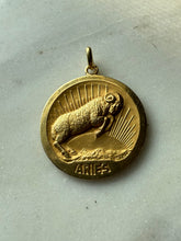 Load image into Gallery viewer, Edmond Henri Becker Aries Zodiac 18k Gold Medallion