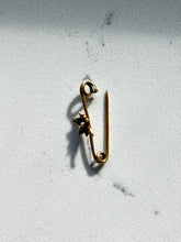Load image into Gallery viewer, Antique Seed Pearl Safety Pin 14k Gold