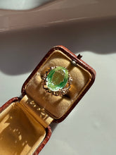 Load image into Gallery viewer, Uranium Glass 10k Yellow Gold Ring