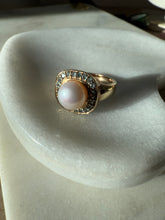 Load image into Gallery viewer, Gold Vermeil Pearl Ring Size 11