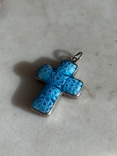 Load image into Gallery viewer, Millefiori Sterling Silver Cross