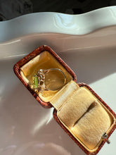 Load image into Gallery viewer, Uranium Glass 10k Yellow Gold Ring