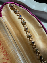 Load image into Gallery viewer, Gold Vermeil Multicolor Bracelet 7.5”