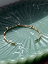 Load image into Gallery viewer, Solid 14k Gold Natural Diamond Cuff Bracelet