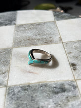 Load image into Gallery viewer, Turquoise Inlay Sterling Silver Ring Size 9.25