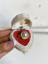 Load image into Gallery viewer, Gold Vermeil Pearl Ring Size 11