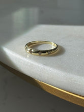 Load image into Gallery viewer, Vintage 14k Yellow Gold Natural Diamond Flush Set Band Size 9