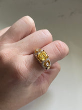 Load image into Gallery viewer, Yellow CZ Gold Vermeil Ring