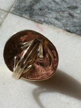 Load image into Gallery viewer, Vintage Southwestern 14k Gold Turquoise Ring Size 5.25