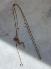 Load image into Gallery viewer, Vintage Diamond ‘J’ 14k Gold Necklace