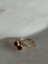Load image into Gallery viewer, Vintage Toi et Moi Garnet Ring Size 4.5