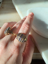 Load image into Gallery viewer, Purple Gold Vermeil Ring Size 9