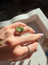 Load image into Gallery viewer, Uranium Glass 10k Yellow Gold Ring