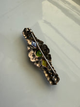 Load image into Gallery viewer, Peridot Citrine Amethyst Sterling Silver Brooch
