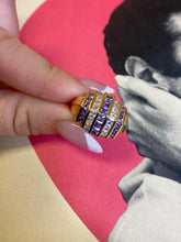 Load image into Gallery viewer, Purple Gold Vermeil Ring Size 9
