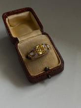 Load image into Gallery viewer, Yellow CZ Gold Vermeil Ring