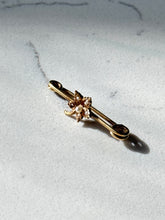 Load image into Gallery viewer, Antique Seed Pearl Safety Pin 14k Gold