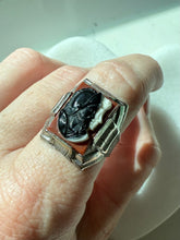 Load image into Gallery viewer, Cameo 1930s Sterling Silver Ring Size 7.75