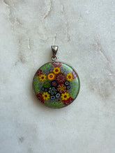 Load image into Gallery viewer, Flower Power Millefiori Sterling Silver Pendant