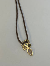 Load image into Gallery viewer, Milor Italy Tigers Eye Gold Vermeil Rope Necklace