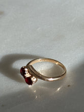 Load image into Gallery viewer, Vintage Toi et Moi Garnet Ring Size 4.5