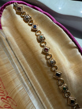 Load image into Gallery viewer, Gold Vermeil Multicolor Bracelet 7.5”