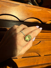 Load image into Gallery viewer, Uranium Glass 10k Yellow Gold Ring