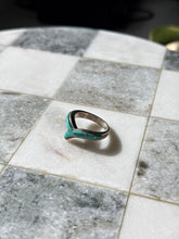 Load image into Gallery viewer, Turquoise Inlay Sterling Silver Ring Size 9.25