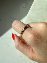 Load image into Gallery viewer, Vintage 14k Yellow Gold Natural Diamond Flush Set Band Size 9