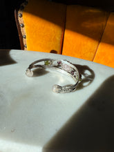 Load image into Gallery viewer, Chunky Rose Quartz Sterling Silver Cuff Bracelet 6.25”