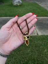 Load image into Gallery viewer, Milor Italy Tigers Eye Gold Vermeil Rope Necklace