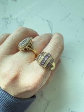 Load image into Gallery viewer, Purple Gold Vermeil Ring Size 9
