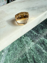 Load image into Gallery viewer, Antique Blue Sapphire Sugarloaf Cabochon Diamond Ring