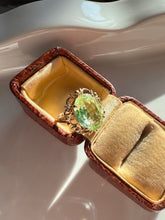 Load image into Gallery viewer, Uranium Glass 10k Yellow Gold Ring