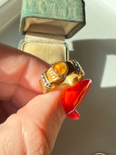 Load image into Gallery viewer, Lagos 18k Gold & Platinum Citrine Ring Size 5