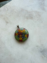 Load image into Gallery viewer, Flower Power Millefiori Sterling Silver Pendant