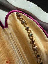 Load image into Gallery viewer, Gold Vermeil Multicolor Bracelet 7.5”