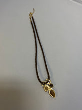 Load image into Gallery viewer, Milor Italy Tigers Eye Gold Vermeil Rope Necklace