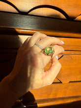 Load image into Gallery viewer, Uranium Glass 10k Yellow Gold Ring