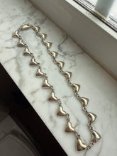 Load image into Gallery viewer, Vintage Mexico Sterling Silver Heart Necklace w/ Box Clasp 17”