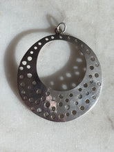 Load image into Gallery viewer, Vintage Modernist Sterling Silver Circle Pendant