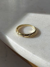 Load image into Gallery viewer, Vintage 14k Yellow Gold Natural Diamond Flush Set Band Size 9