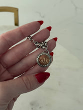 Load image into Gallery viewer, Vintage Sterling Silver & 14k Gold Bracelet 7”