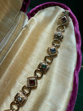 Load image into Gallery viewer, Gold Vermeil Multicolor Bracelet 7.5”