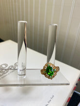 Load image into Gallery viewer, Bright Green Gold Vermeil Ring Size 10.25